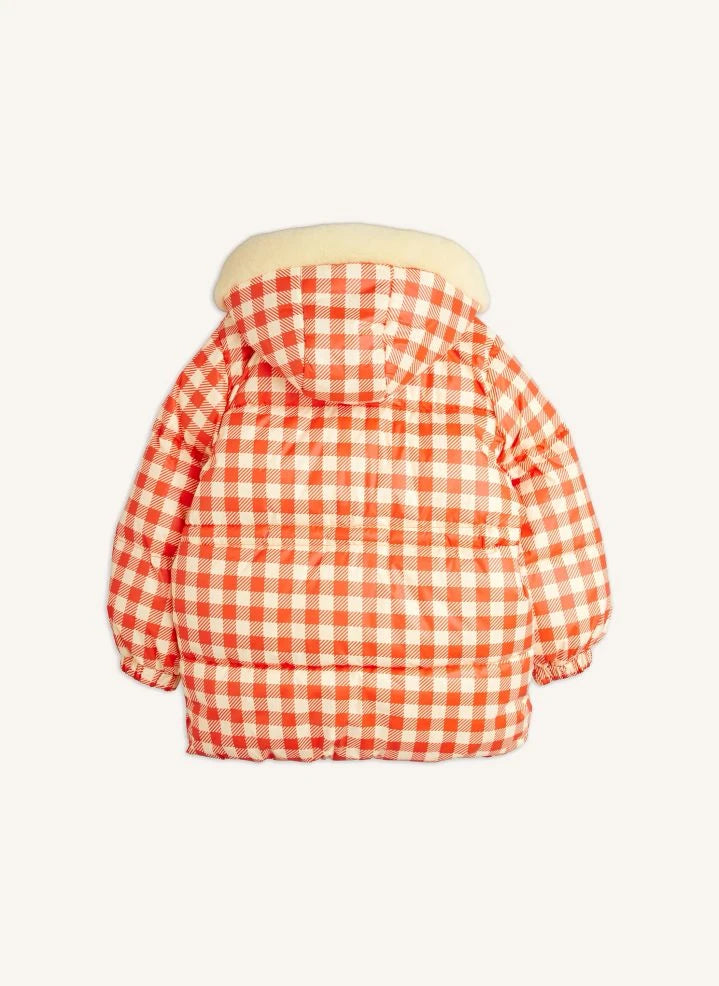 Mini Rodini - Ritzratz Gingham puffer jacket | Red