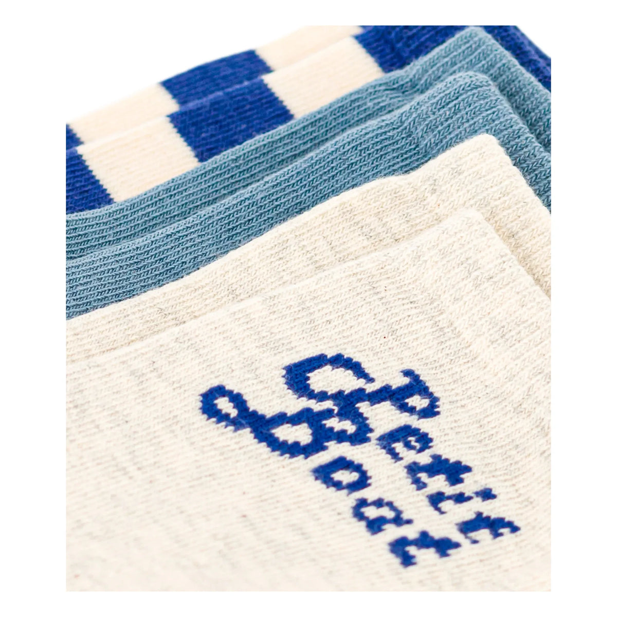 Petit Bateau - 3 Pairs of Jersey Socks | Blue