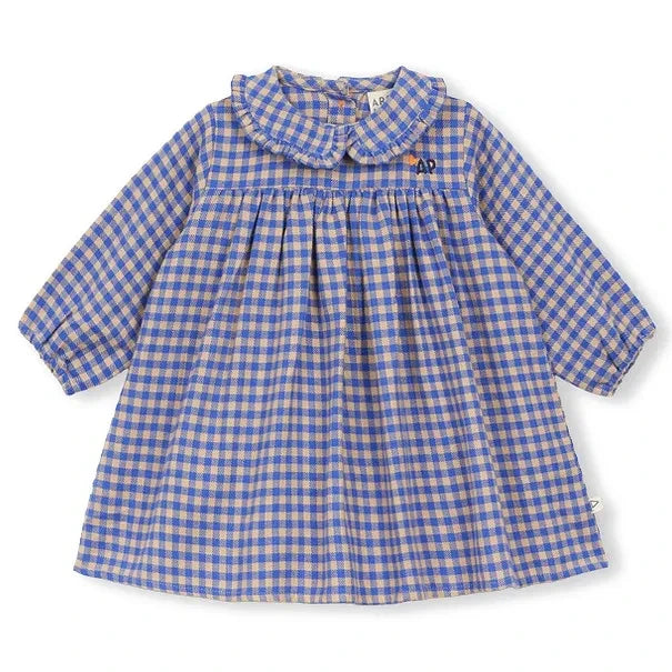 Arsène et Les Pipelettes - Organic Cotton Vichy Dress for Babies | Blue
