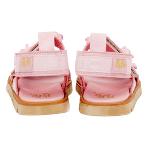 Pèpè - Double Striped Floral Sandals | Powder Pink