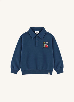 Hundred Pieces - Phoenix Mountain Organic Cotton Sweatshirt | Gray Blue