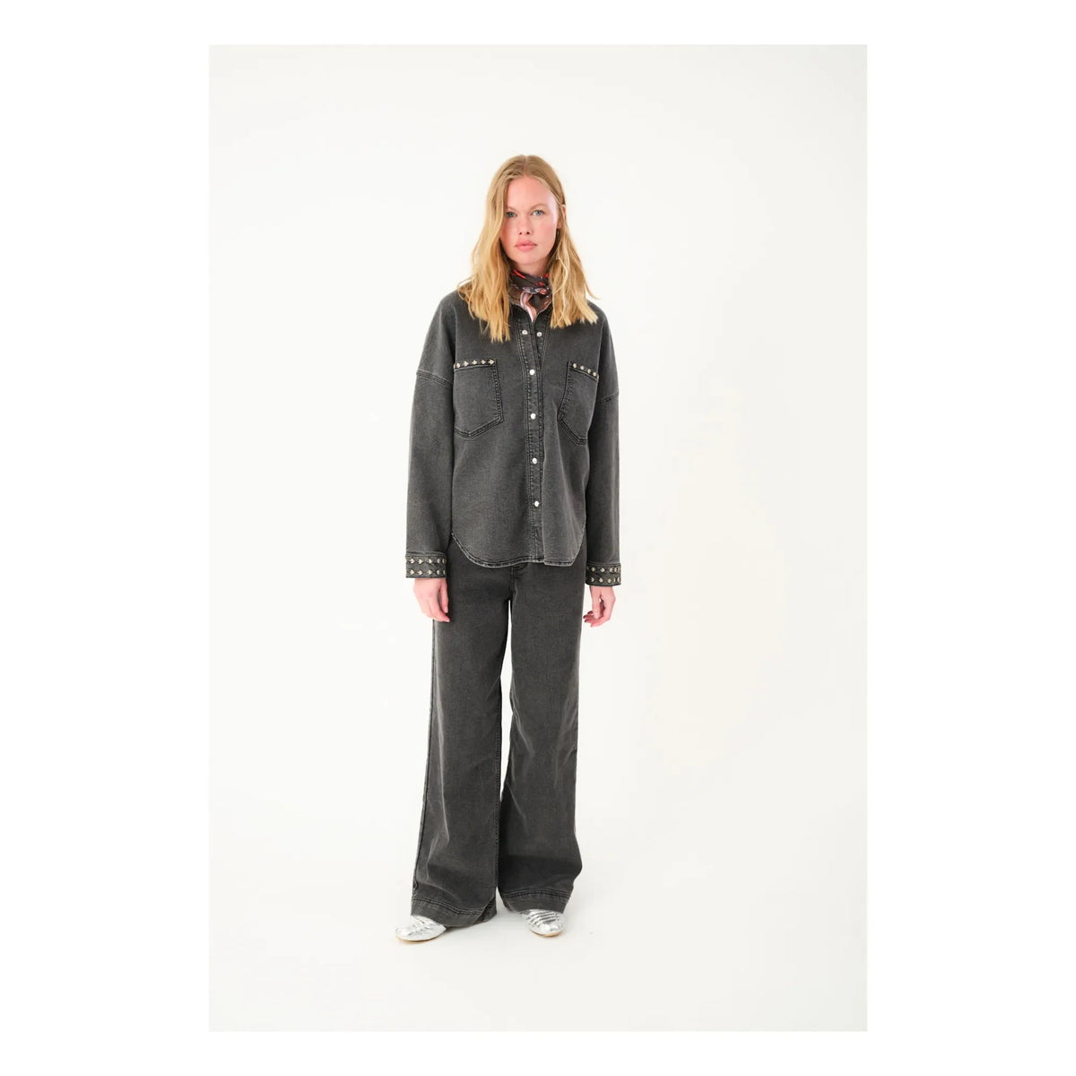 Lollys Laundry - Veida Denim Overshirt | Washed Black