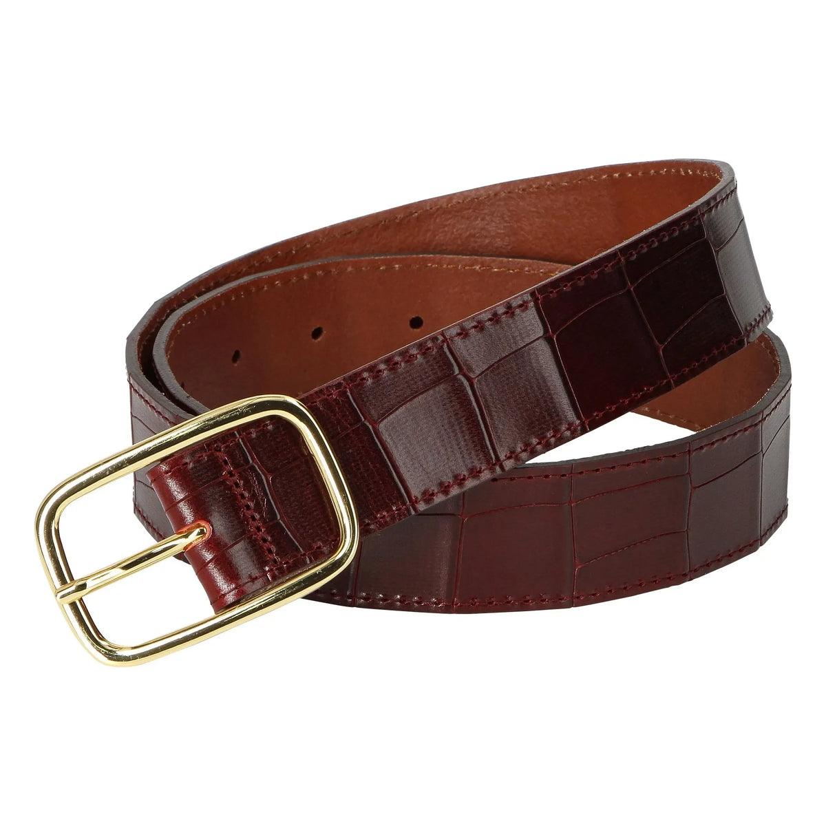 herbert frère soeur - La Sabin Croco belt | Cherry red