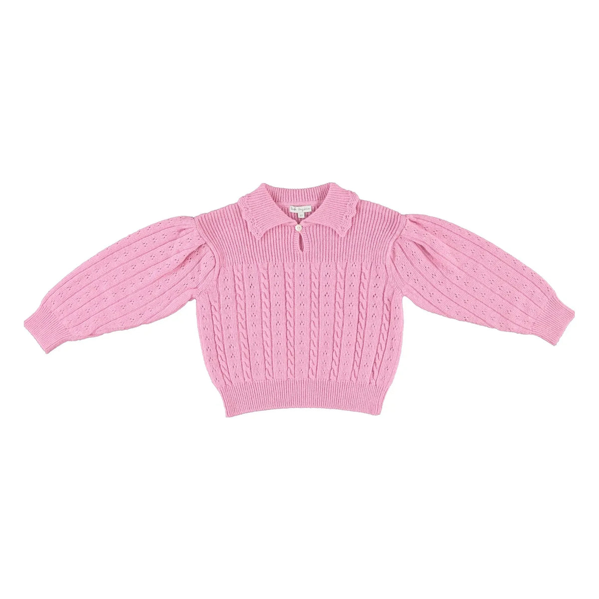 Bebe Organic - Dolly Laine Pointelle Sweater | Pink