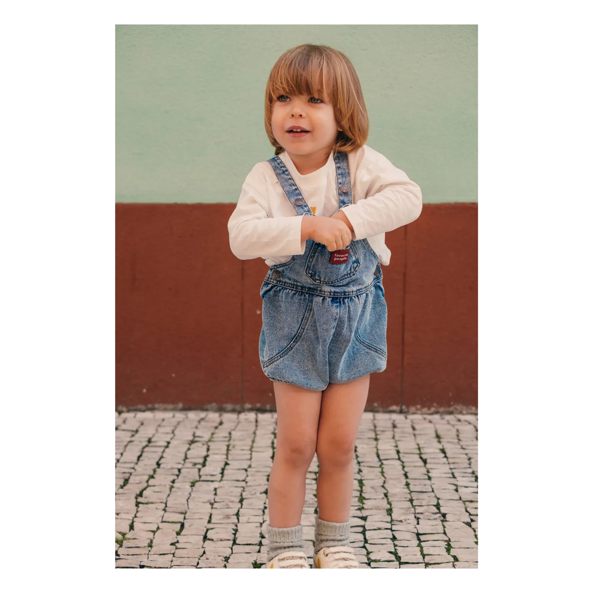 Favorite People - Old Denim Overalls | Blue