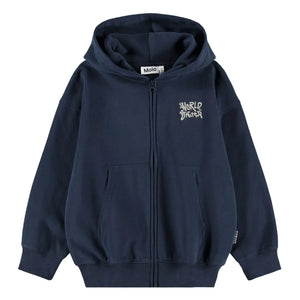 Molo - Marley Zippered Sweatshirt | Midnight Blue