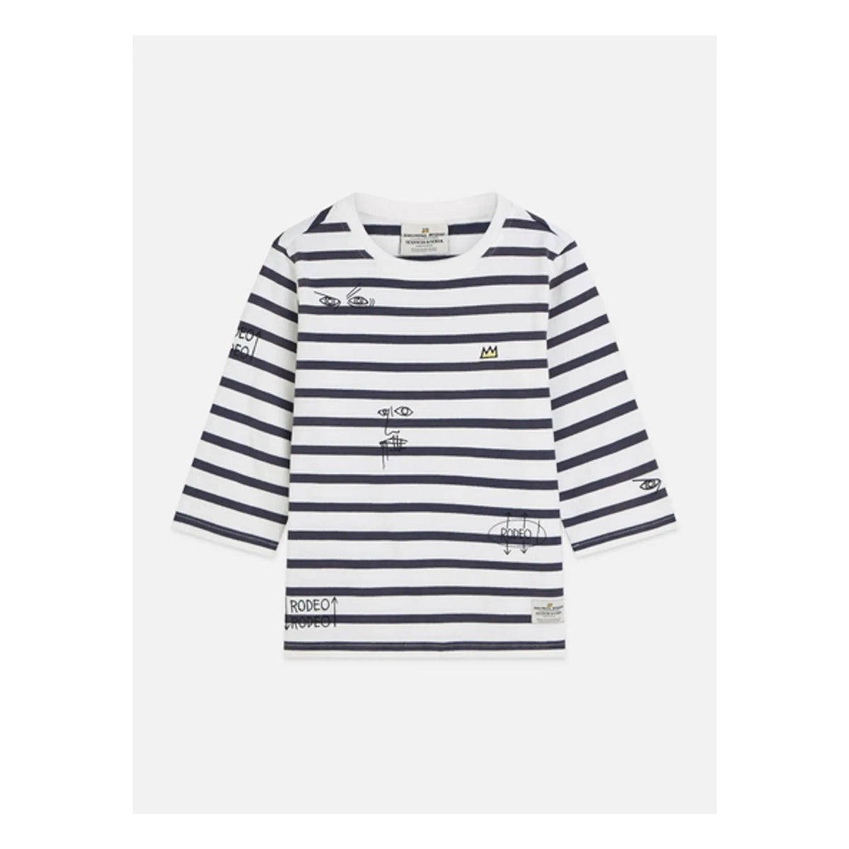 Scotch & Soda - Basquiat Breton Striped T-Shirt | Navy Blue
