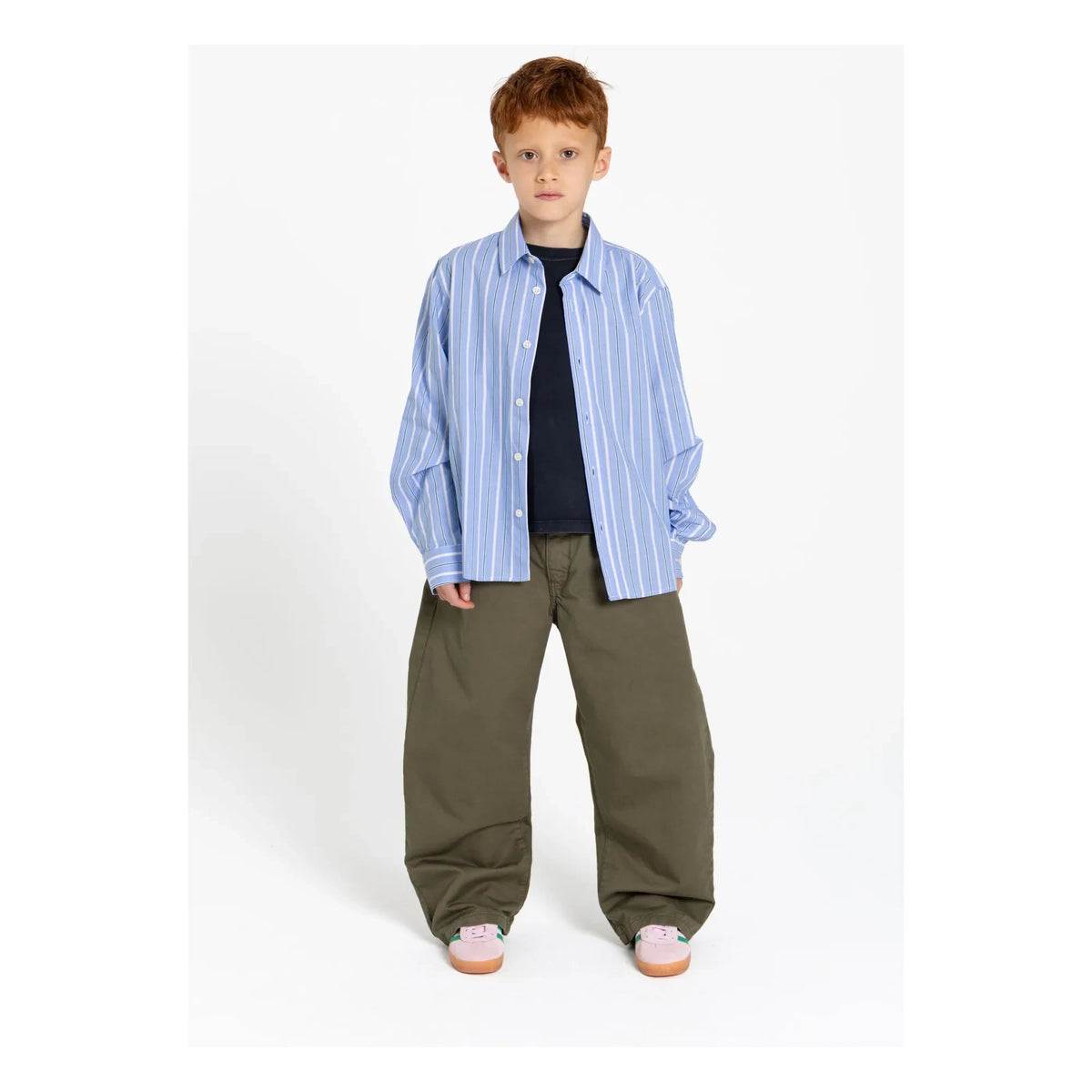 Finger in the nose - Zak Striped Shirt | Steel