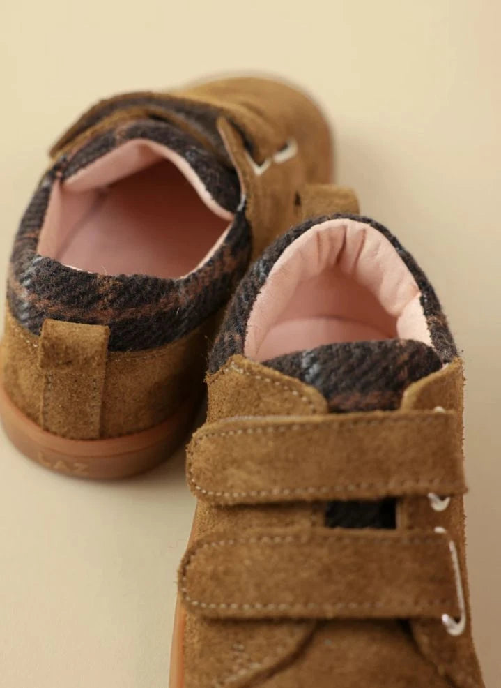 Lazare - Mahaut Tartan Sneakers | Khaki brown