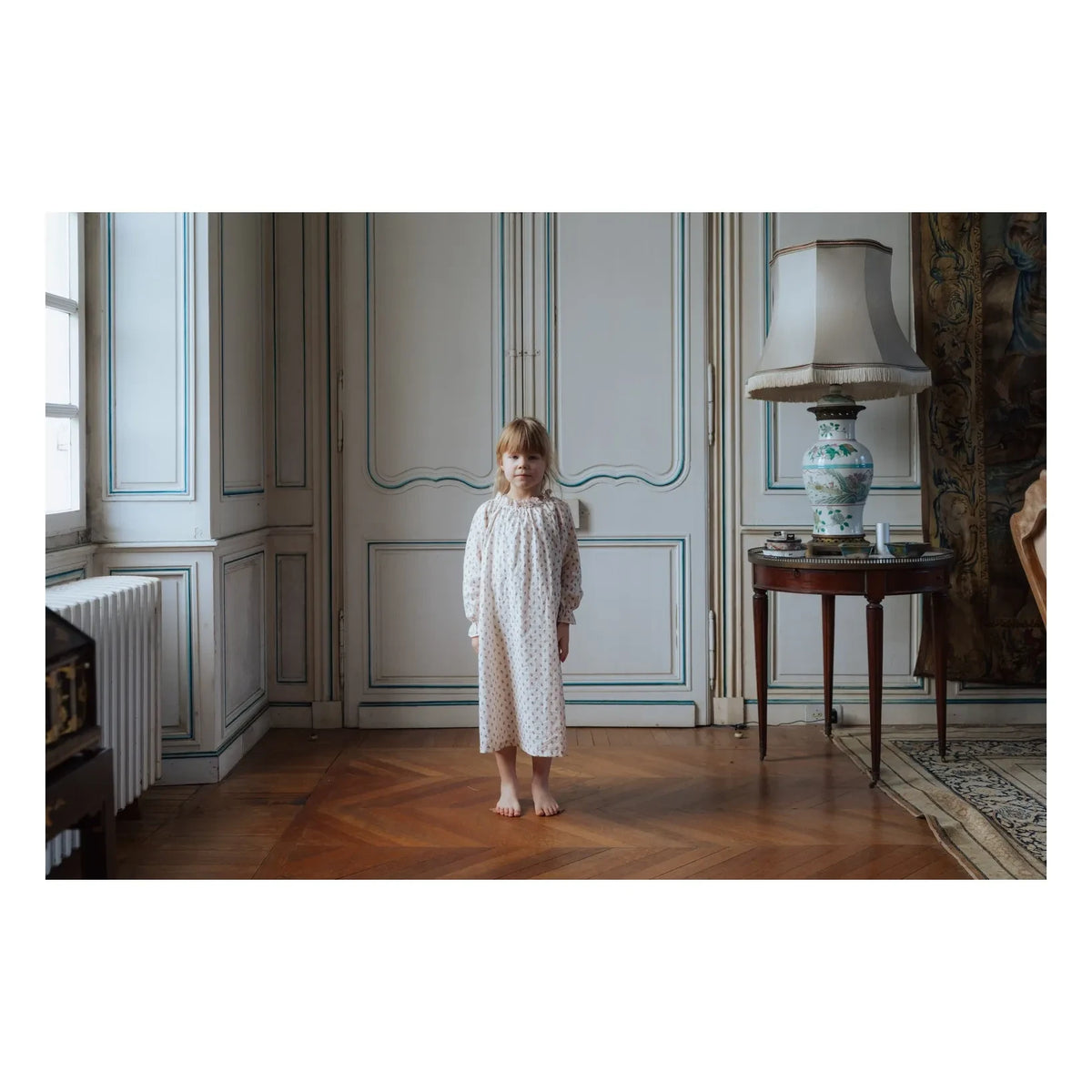 Risu Risu - Harmonie Fleurie Organic Cotton Nightgown | Beige