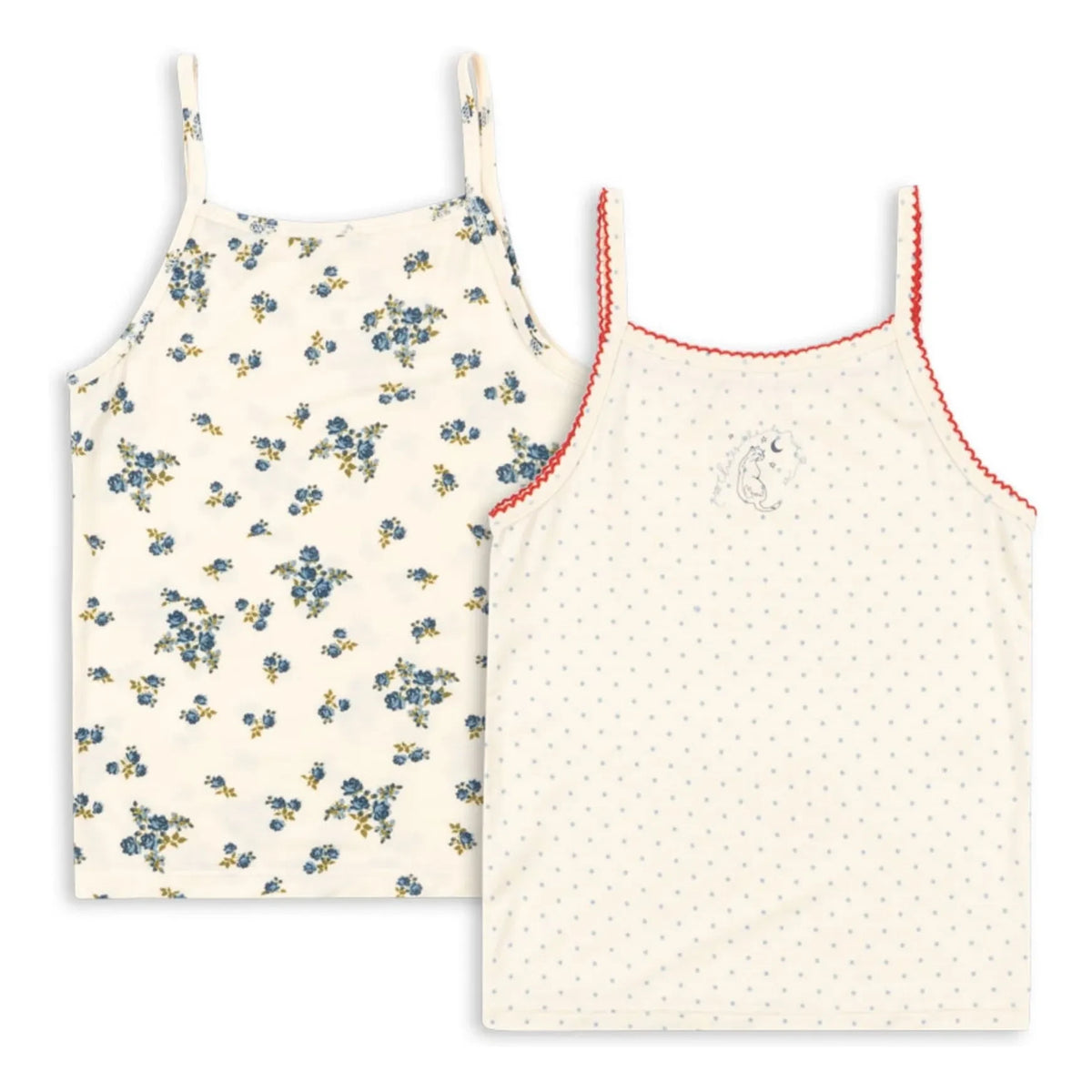 Konges Sløjd - 2-Pack Mimmi Dots Modal Tank Tops | Ivory
