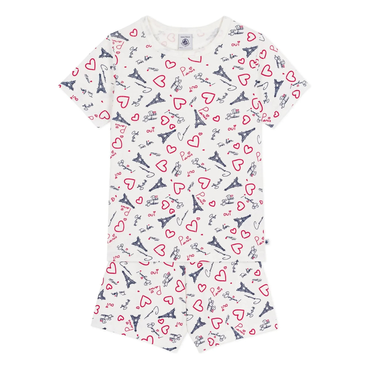 Petit Bateau - Paris Pajama Shorts | White