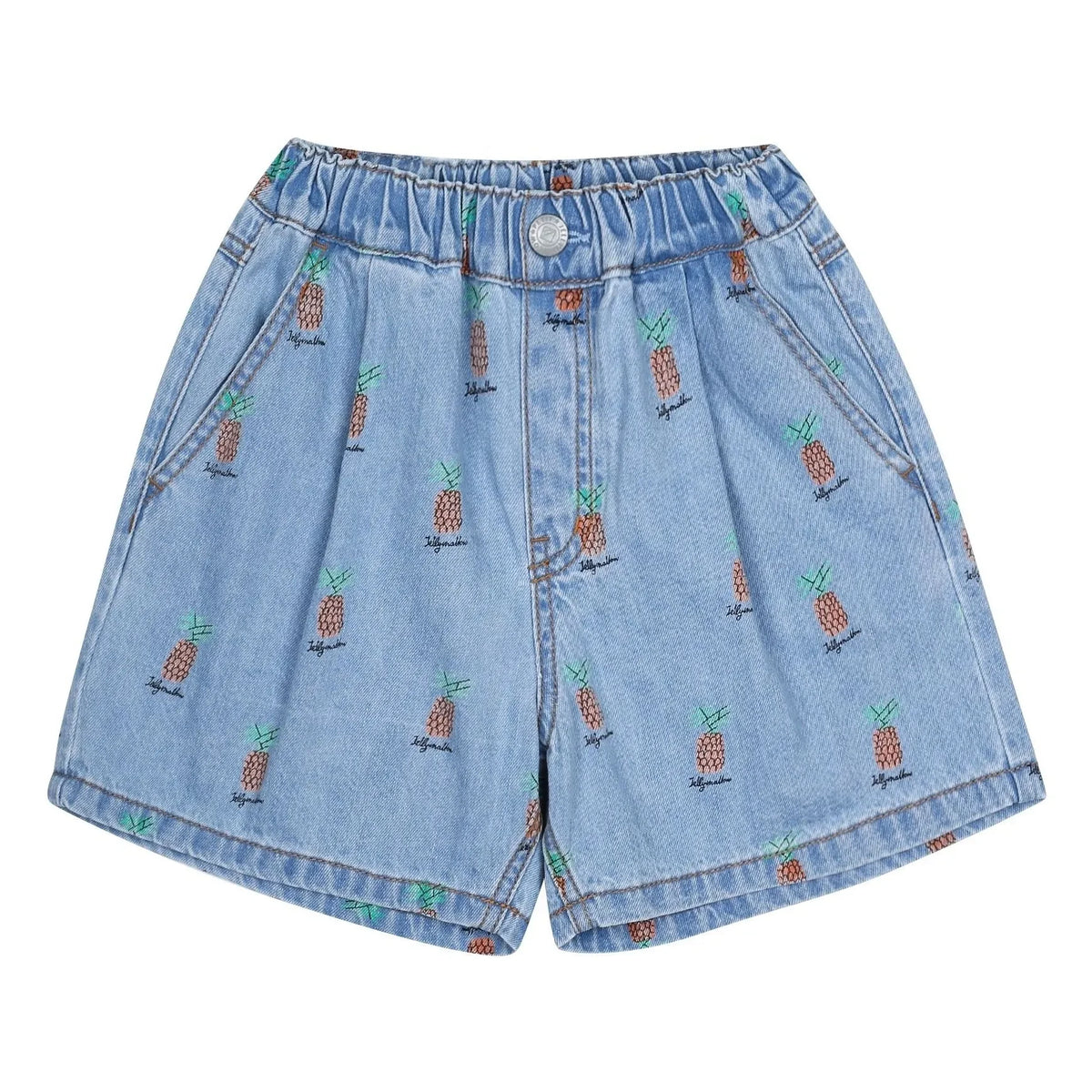 Jelly Mallow - Denim Pineapple Shorts | Blue