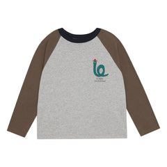 The Campamento - Color Blocked Snake T-Shirt | Grey Melange