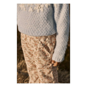 Louise Misha - Floral Organic Cotton Pants | Cream