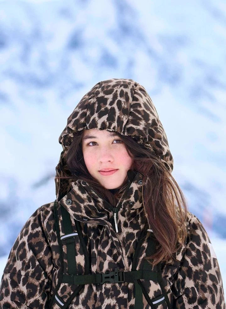 Molo - Hansine Pro Leopard puffer jacket | Brown
