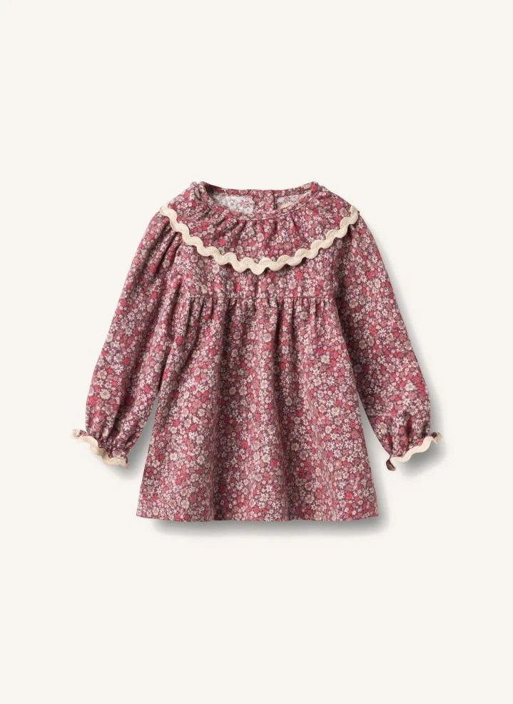 Wheat - Elvira Organic Cotton Claudine Collar Dress | Framboise