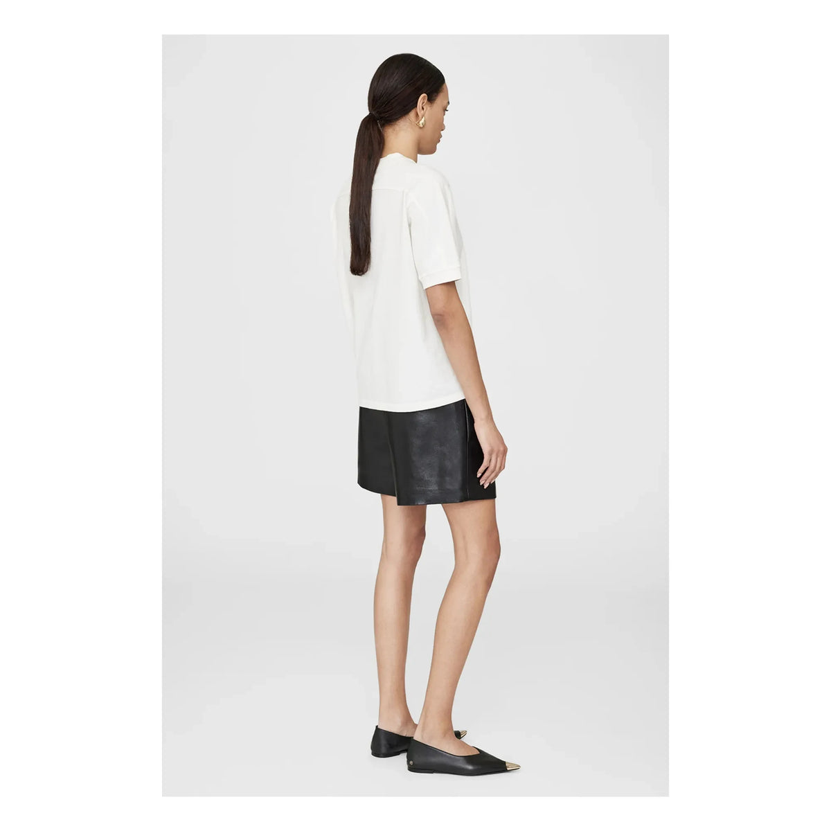 Anine Bing - Jaylin Monogram T-Shirt | Ivory
