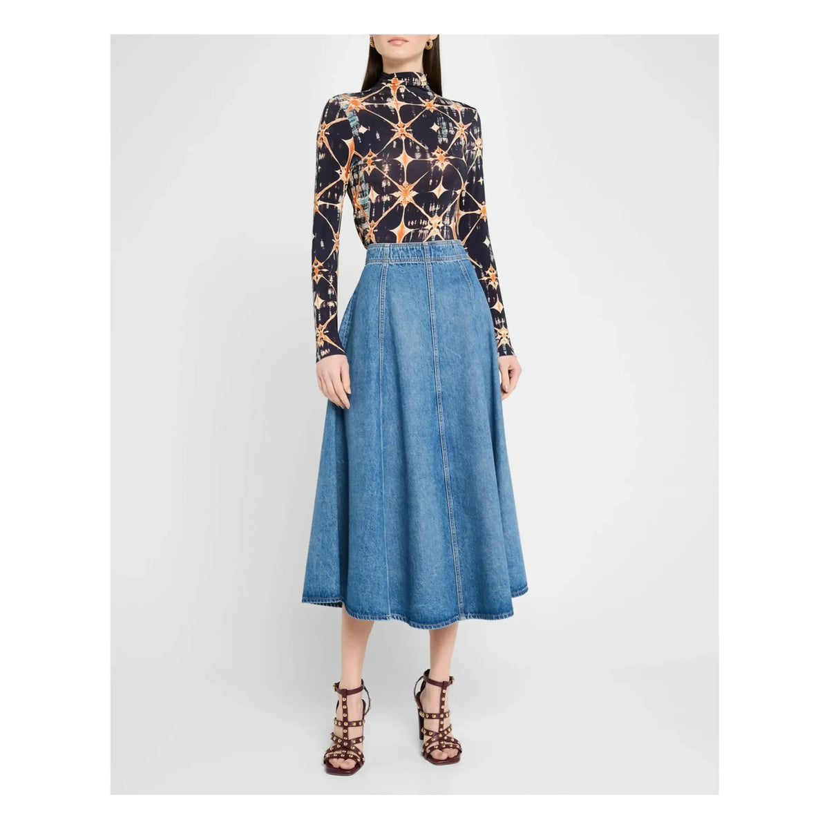 Ulla Johnson - Aurelia turtleneck T-Shirt | Orange