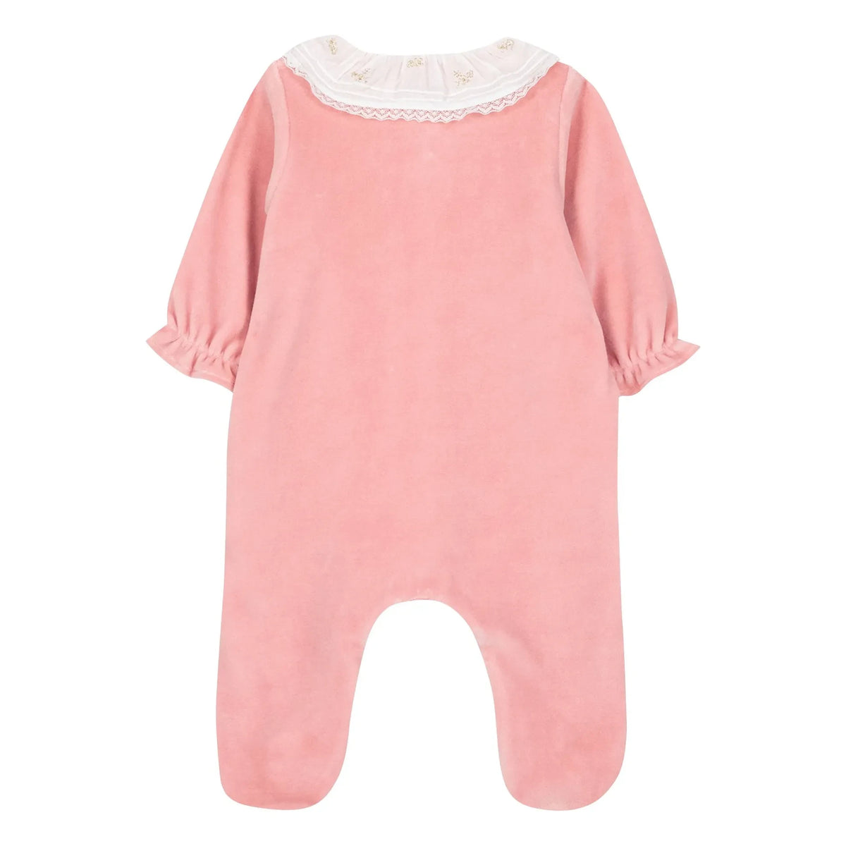 Tartine et Chocolat - Lace Collar Embroidered Pyjamas | Pink