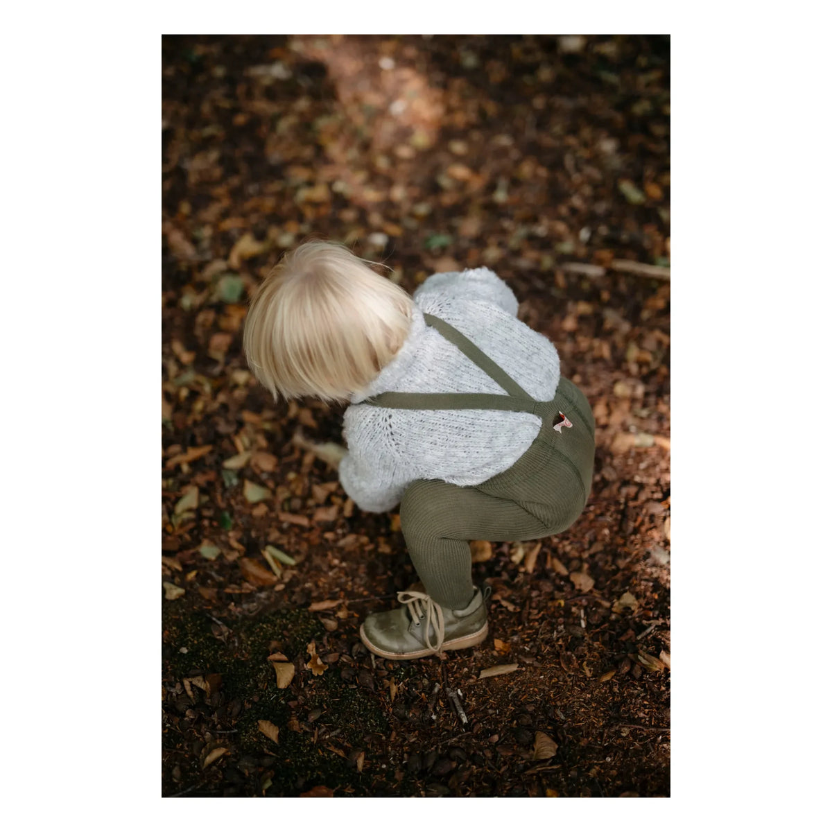 Silly Silas - Organic Cotton Strappy Tights | Green