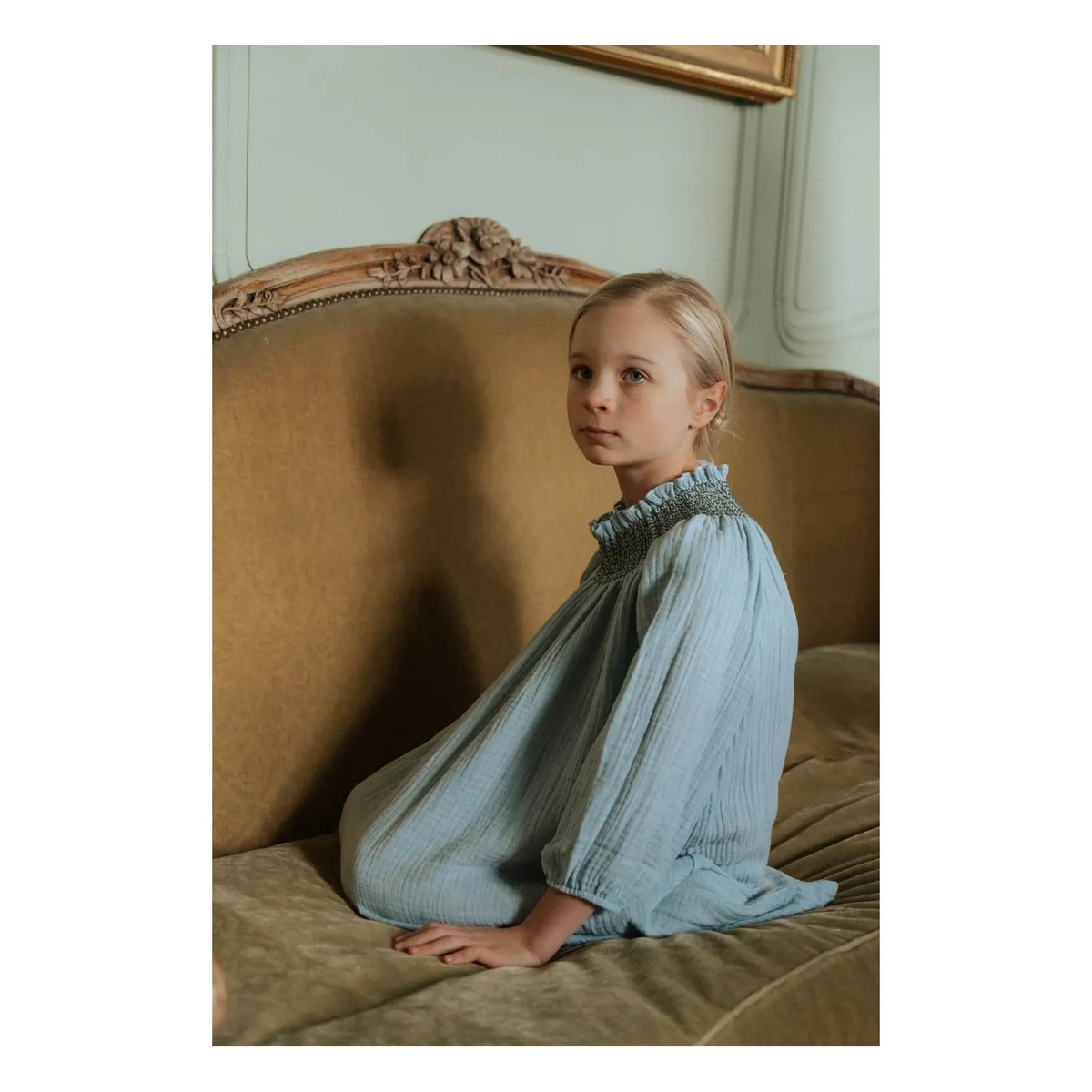 Risu Risu - Liza Nightgown, Organic Cotton Gauze | Light Blue