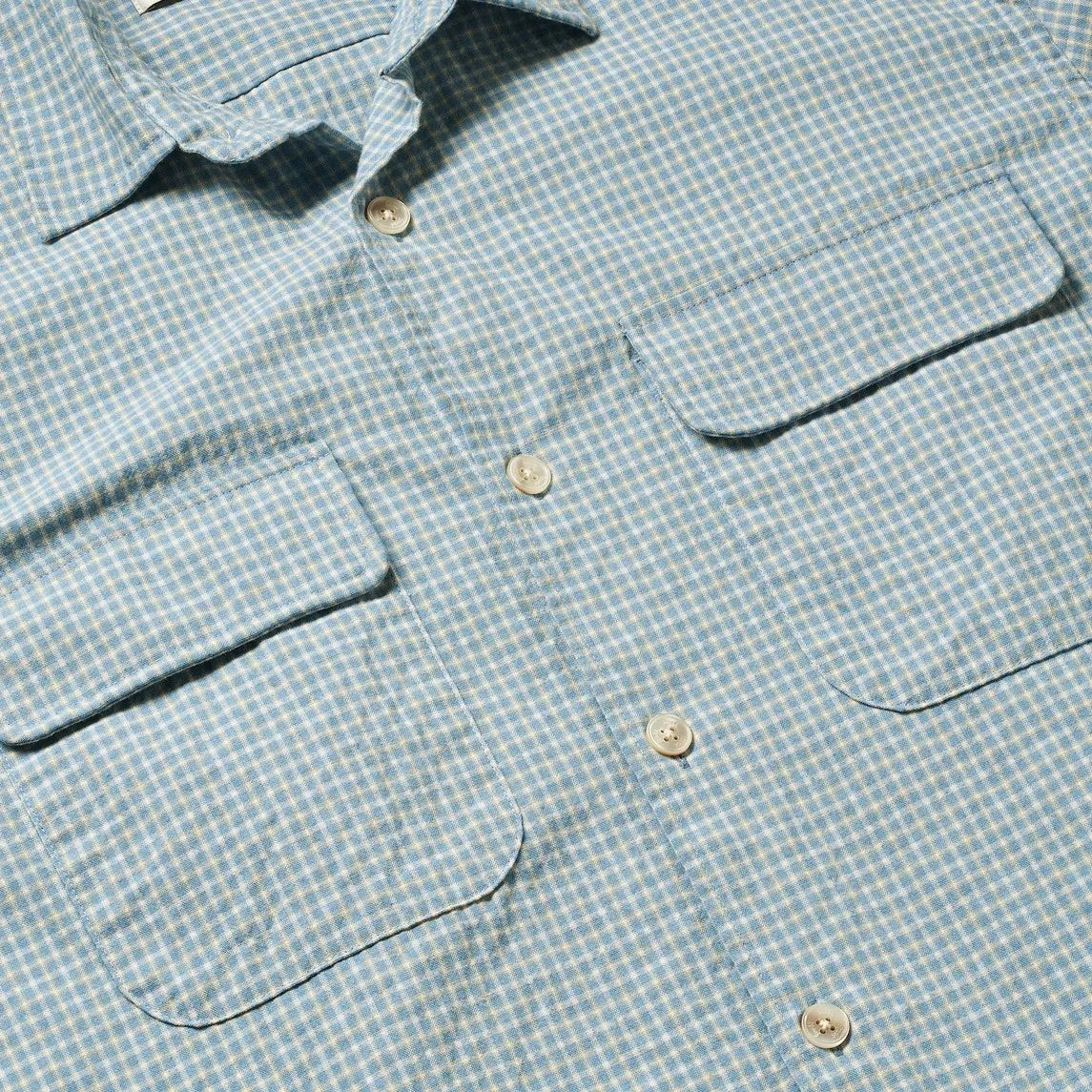 Forét - Lunar Check Overshirt | Light Blue