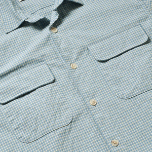 Forét - Lunar Check Overshirt | Light Blue