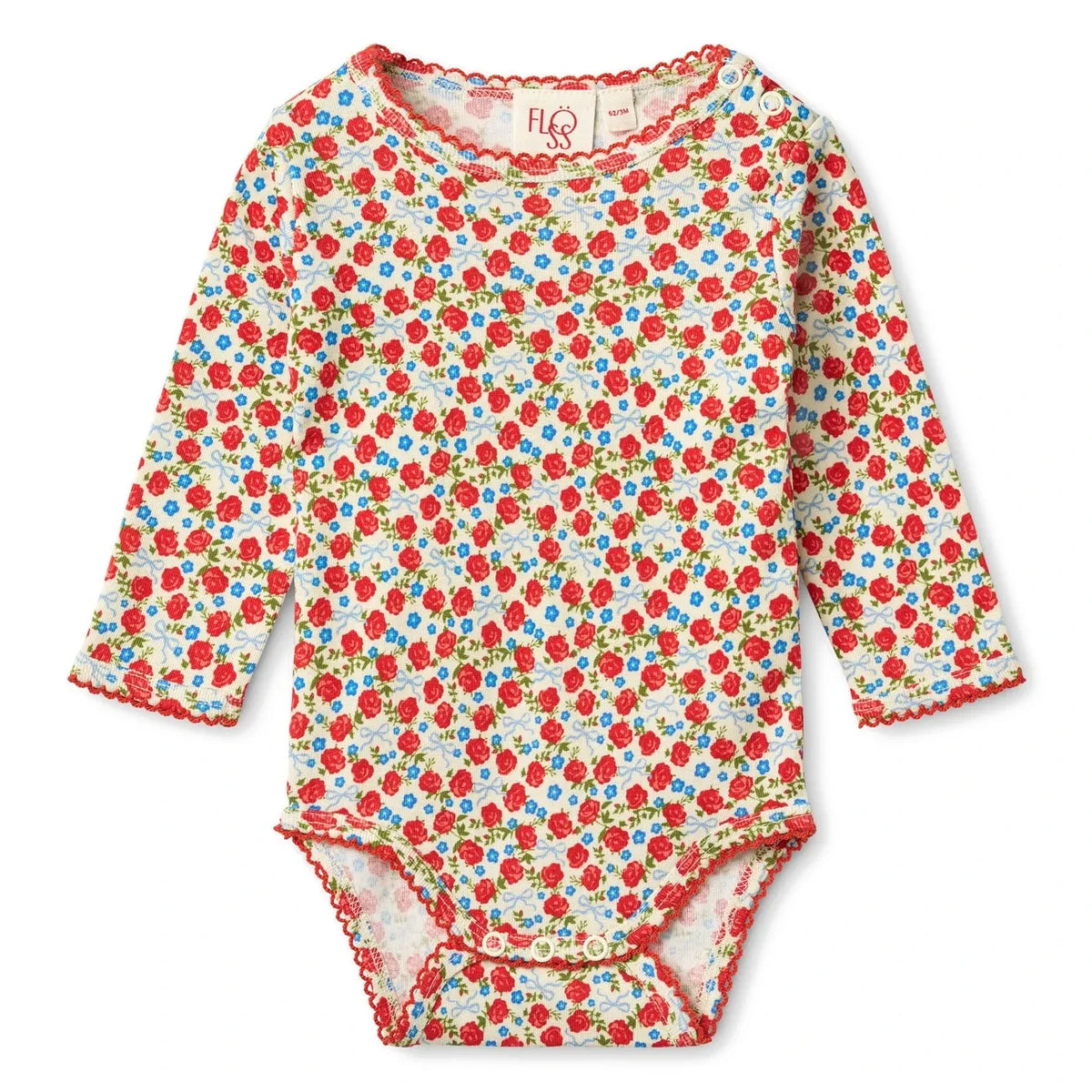 Flöss - Floral Fresa Bodysuit | Red