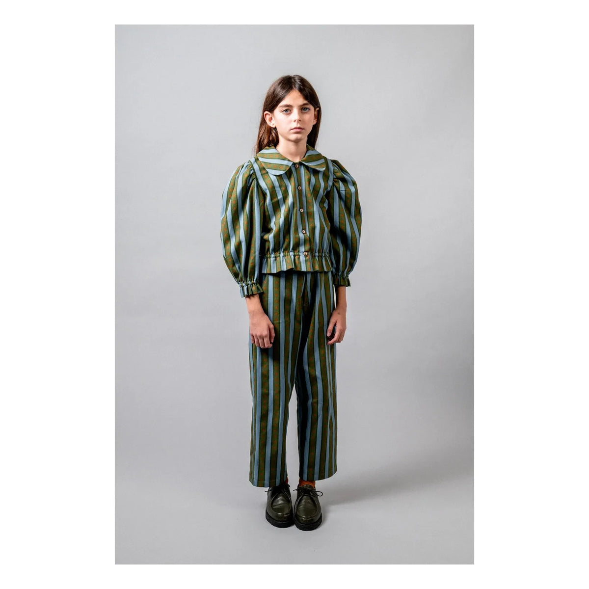 birinit - Levante Striped Pants | Green