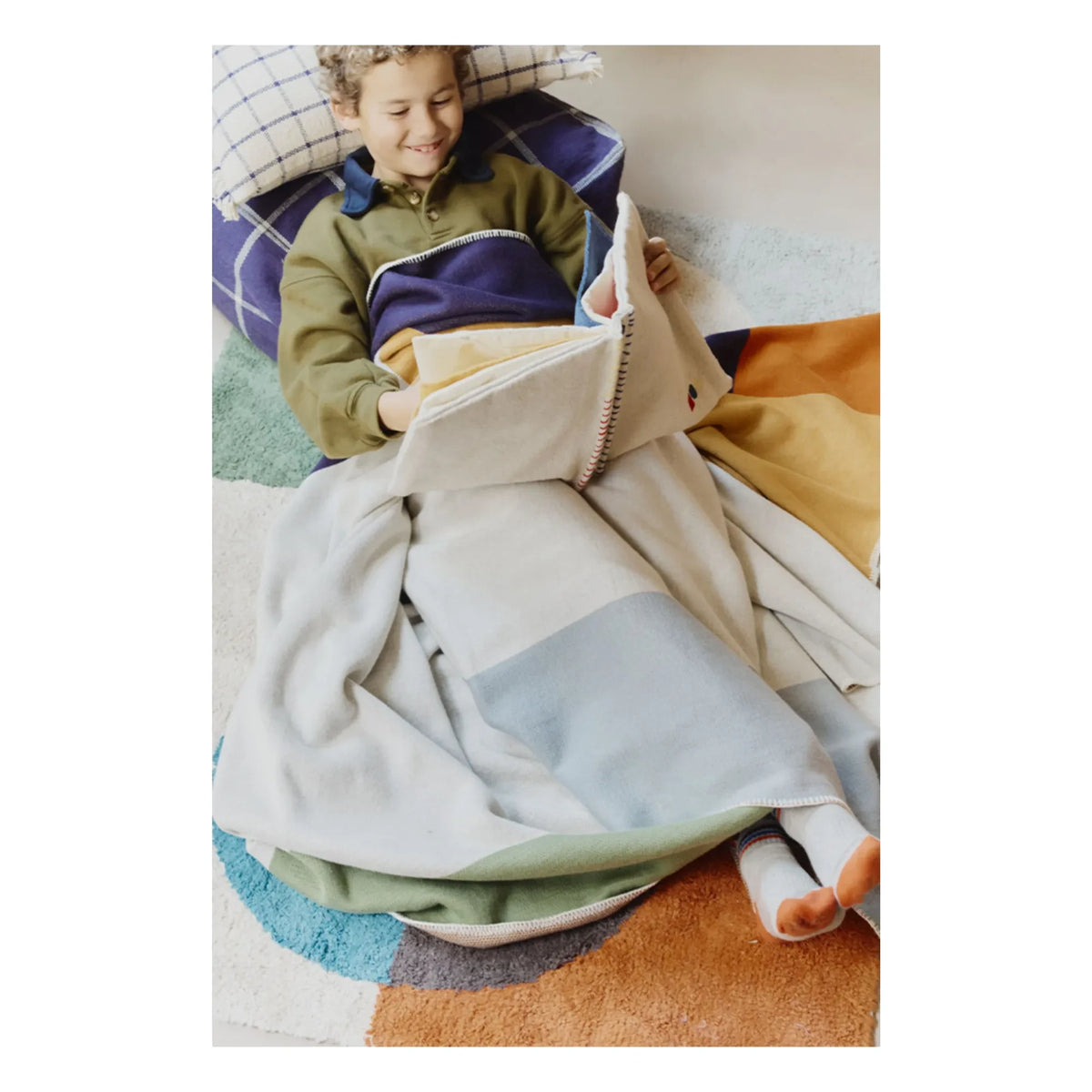 Lorena Canals - Color Composition Wool Blanket | Beige