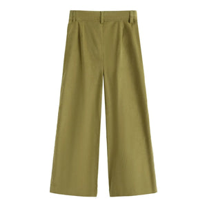 C'era Una Volta - Serena Embroidered Pocket Pants | Olive