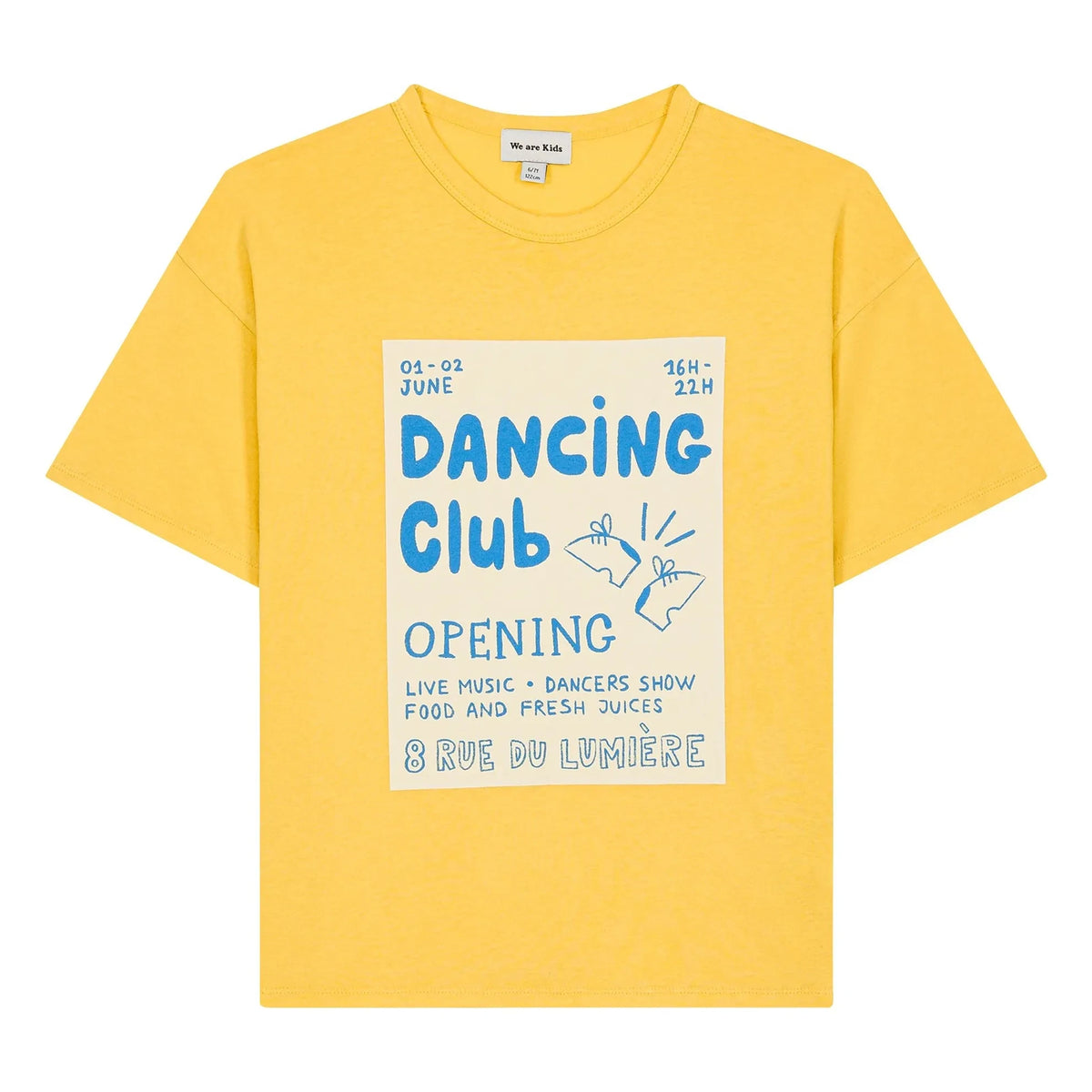 We Are Kids - Dylan Dancing Club T-shirt Organic Cotton | Yellow