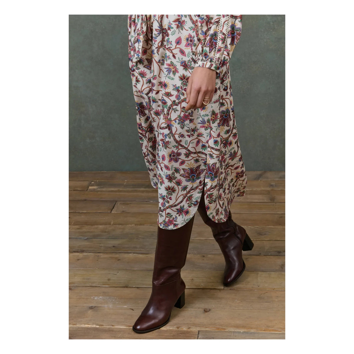 Louise Misha - Marti Bluebell Grove Dress - Women's Collection | Cream
