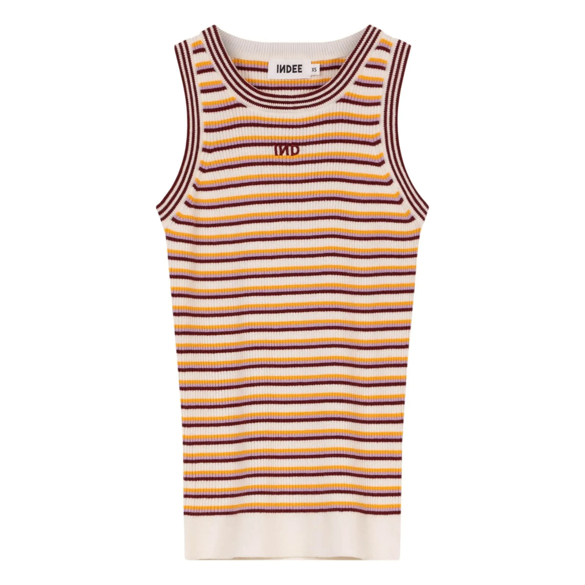 Indee - Venerdi Striped Tank Top | Burgundy