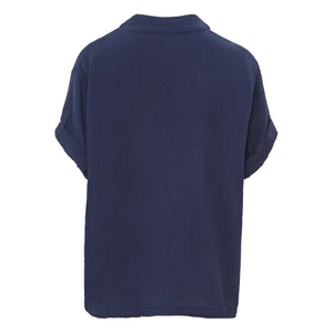 Xirena - Avery Cotton Muslin Top | Navy