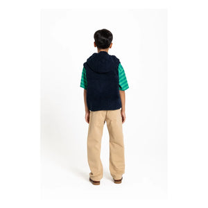 Smallable Kid - Nils Striped Organic Cotton T-shirt | Emerald green