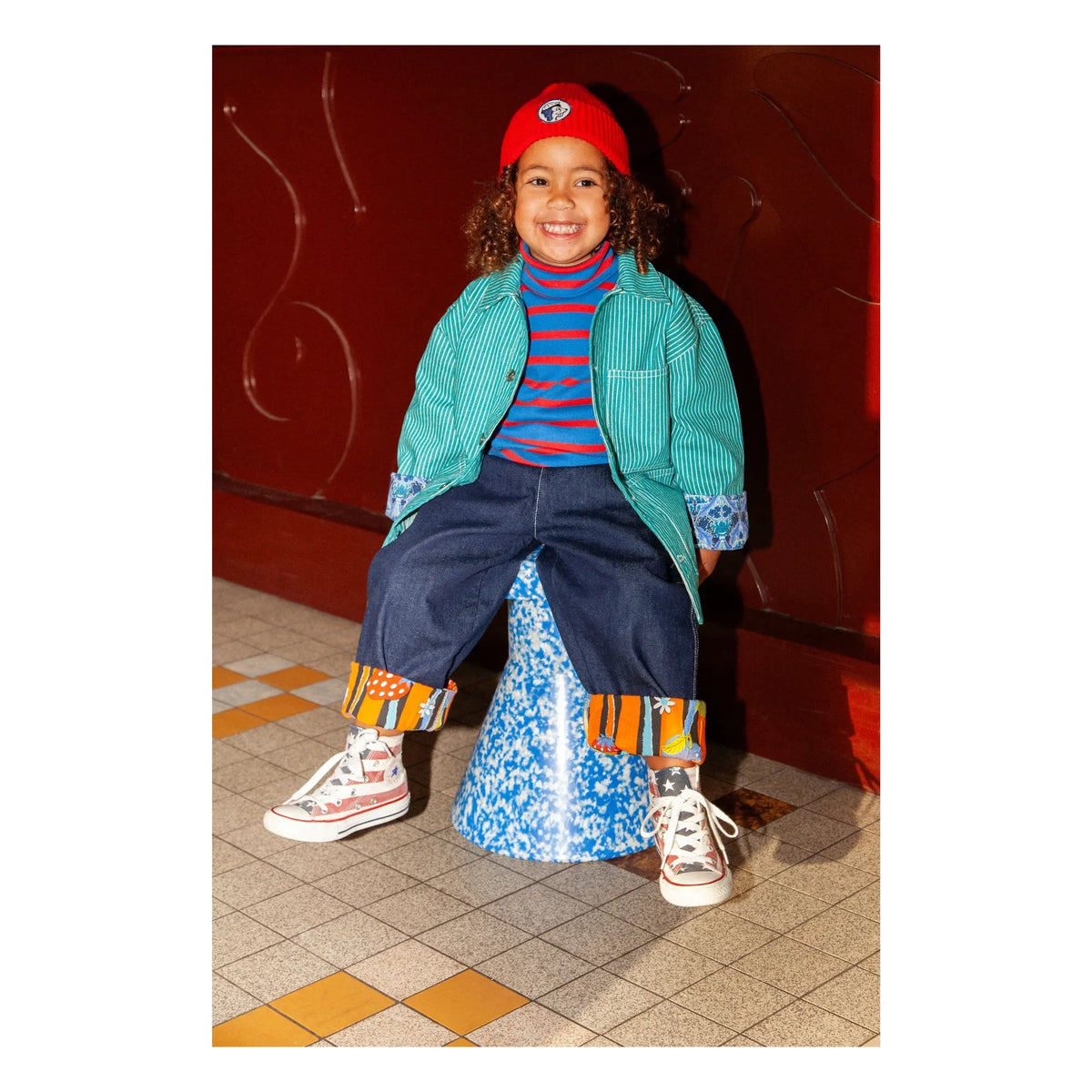 Club Trésor - Convertible Fruit Denim Pants | Dark Blue