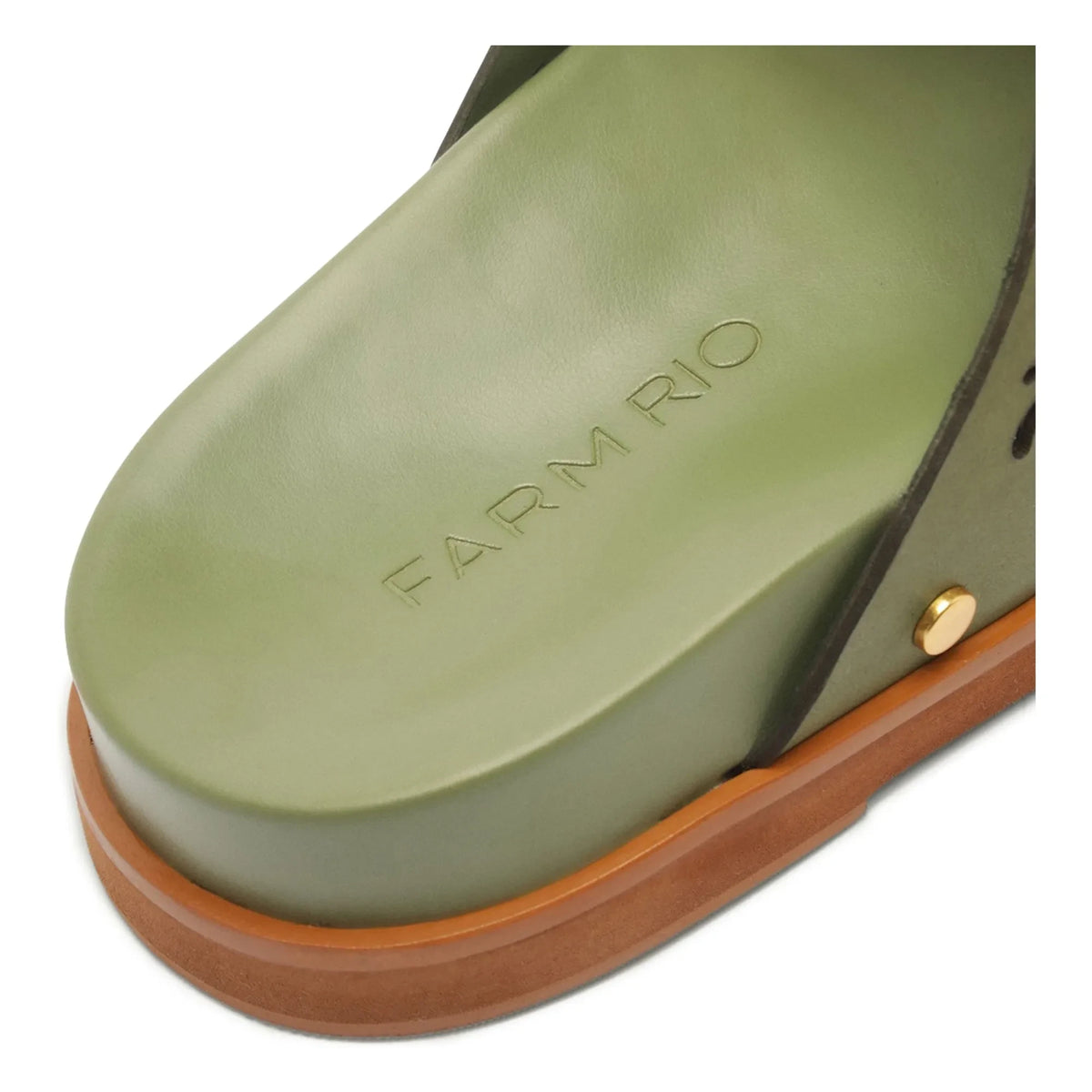Farm Rio - Anatomically Open Embroidered Leather Mules