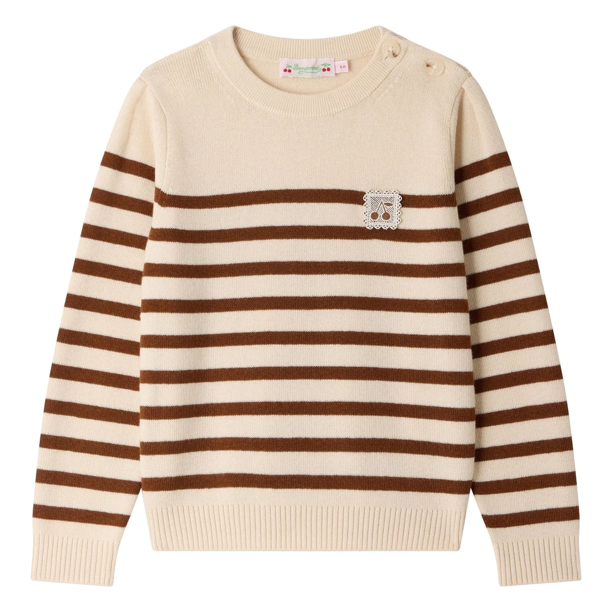 Bonpoint - Marlisa Striped Wool Sweater | Ecru