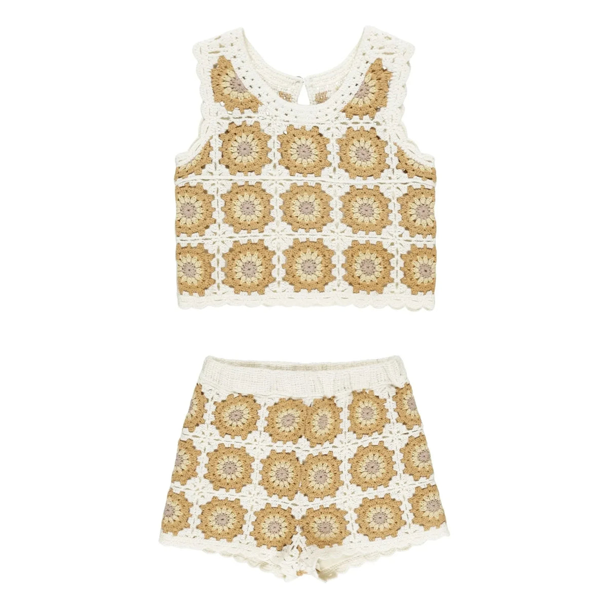 Rylee + Cru - Pleated Top and Shorts Set | Ecru