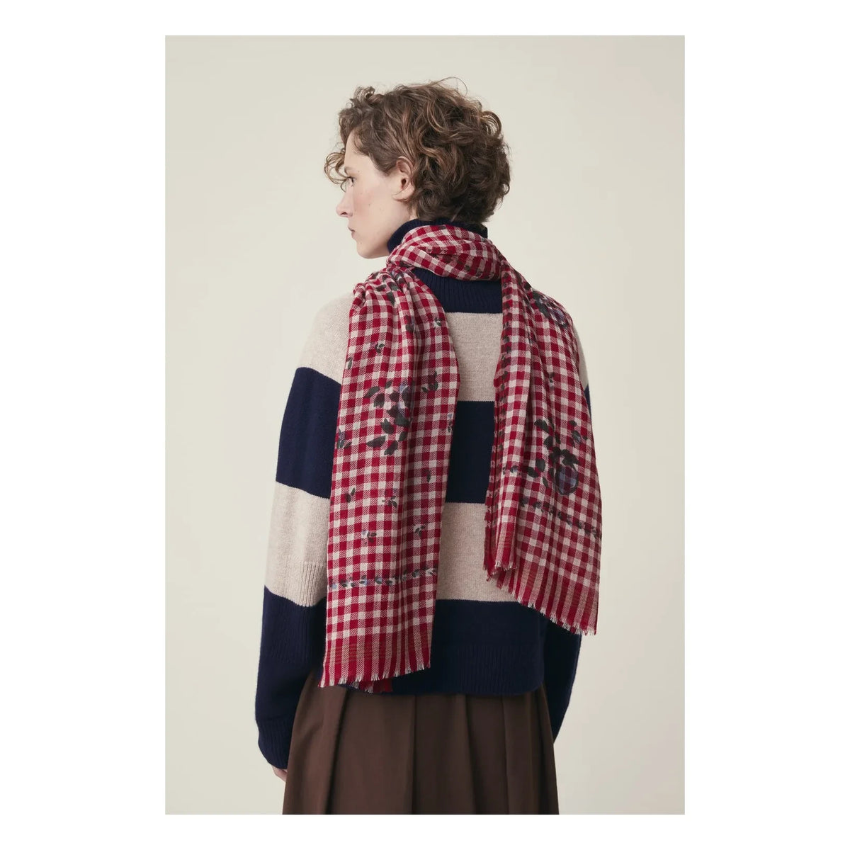 Moismont - Vichy Scarf No. 693, Wool | Red