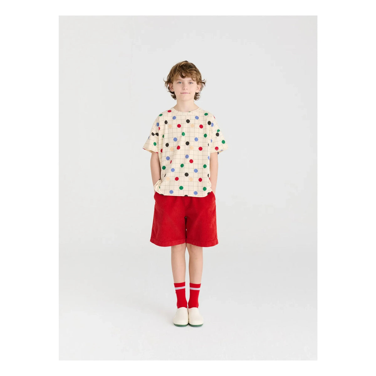 True Artist - Circles Organic Cotton T-Shirt | Beige