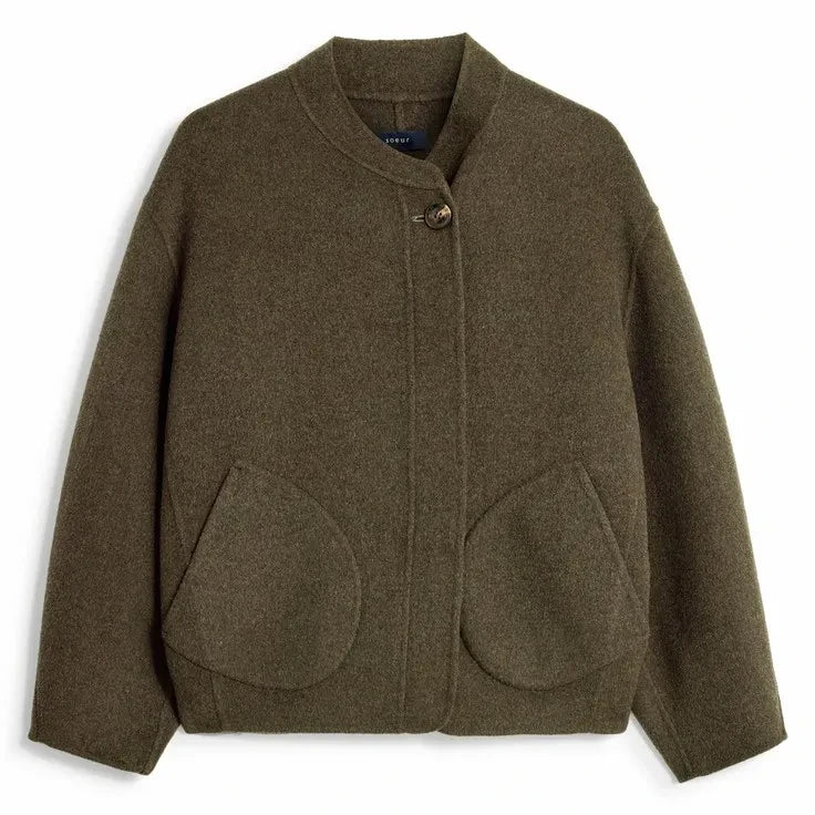 Soeur - Windsor Wool Coat | Mixed khaki