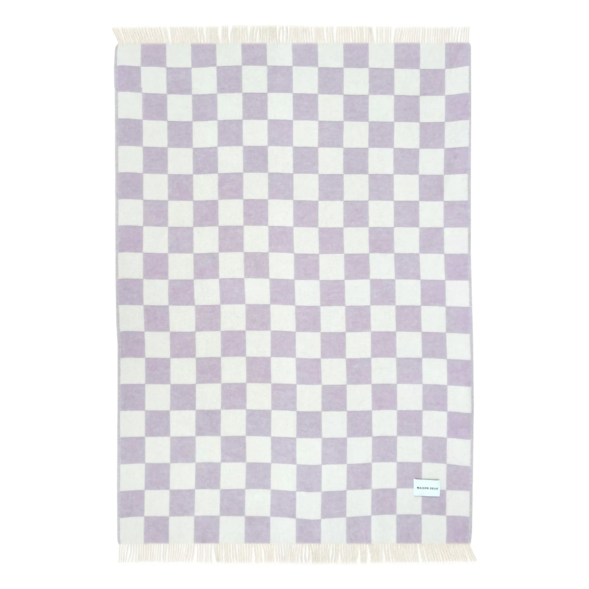 Maison Deux - Damier Wool Blanket | Lilac