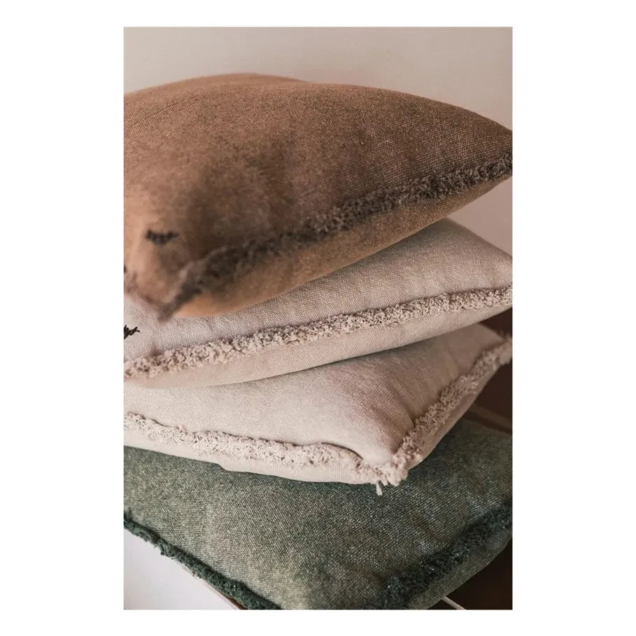 Lorena Canals - Stone Washed Rectangular Cushion | Pearl Gray