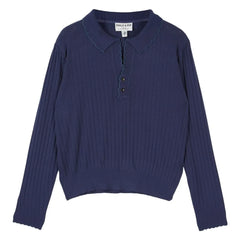 Emile et Ida - Polo Erano Pointelle | Navy