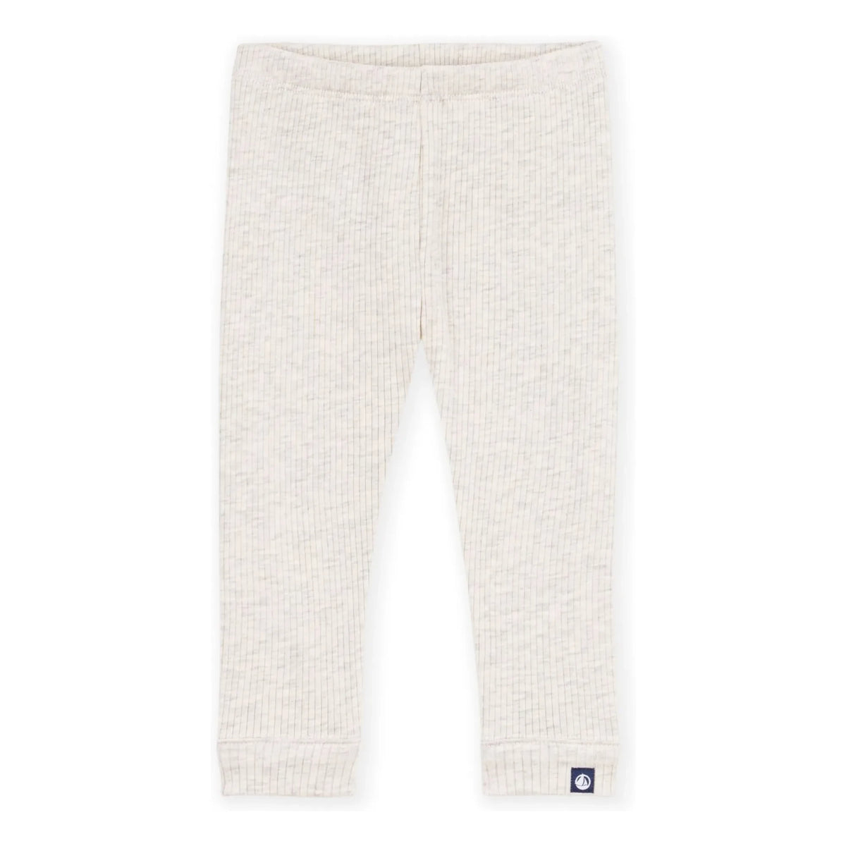 Petit Bateau - Ribbed Leggings | Flecked Beige