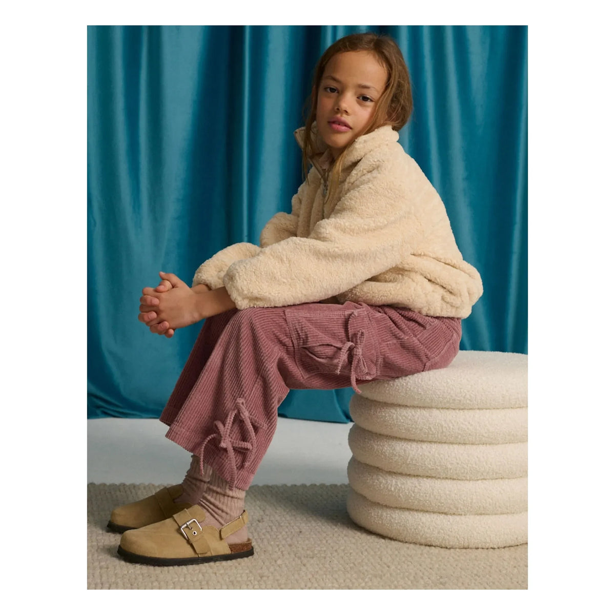 Gingersnaps - Paulina Velvet Cargo Pants | Pink