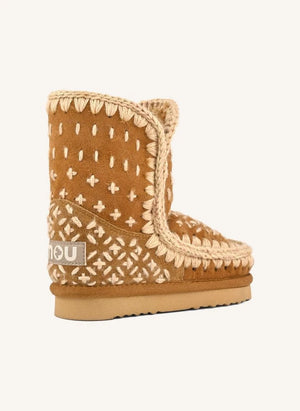 Mou - Eskimo Sashiko Boots | Cognac